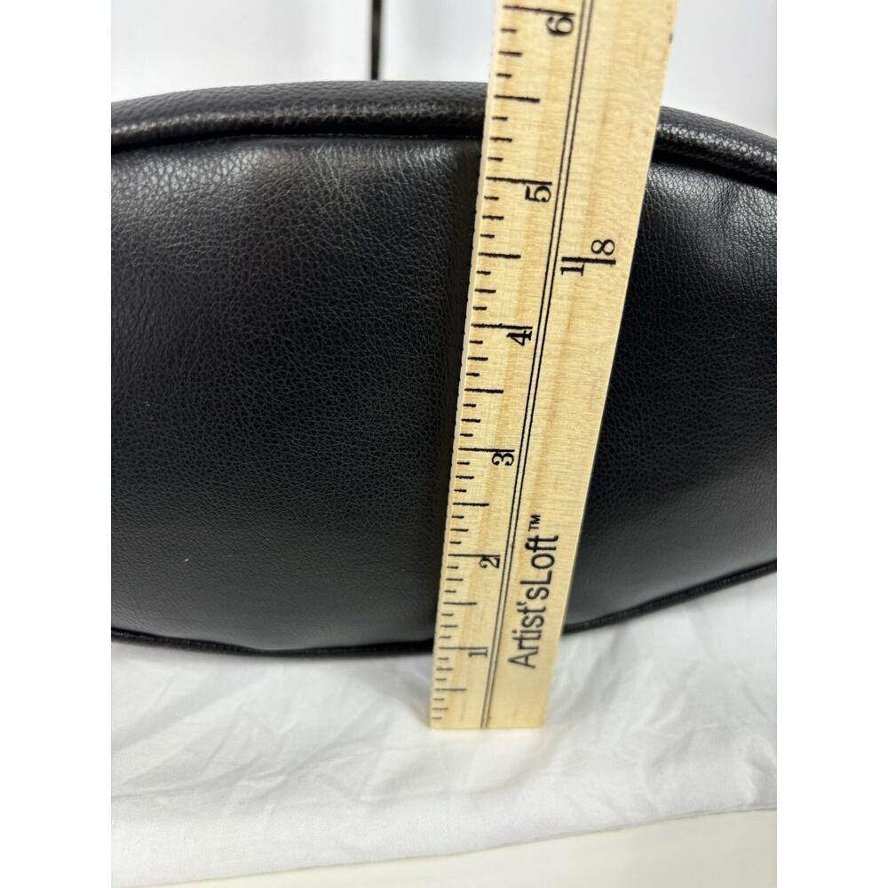 Fossil Black Leather Tote Bag Shoulder Purse Crossbody - Picture 7 of 16